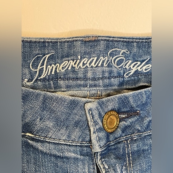 - American Eagle Outfitters “real flare” Medium Wash Blue Size 8 Long - Picture 3 of 10